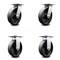 Service Caster 8 Inch Glass Filled Nylon Caster Set with Roller Bearings 2 Swivel 2 Rigid SCC SCC-35S820-GFNR-2-R-2 - alternate 1